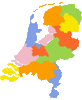Kleine landkaart Nederland